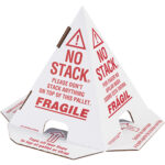 White with Red Print Pallet Cones - English, French & Spanish