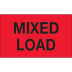 3 x 5" - "Mixed Load" (Fluorescent Red) Labels