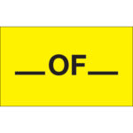 3 x 5" - "__ Of __" (Fluorescent Yellow) Labels