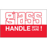 3 x 5" - "Glass - Handle With Care" Labels