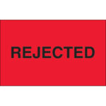 1 1/4 x 2" - "Rejected" (Fluorescent Red) Labels