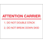 8 x 10" - "Attention Carrier" Labels