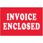 2 x 3" - "Invoice Enclosed" Labels