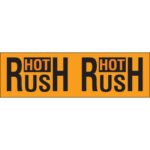 3 x 10" - "Hot Rush" (Fluorescent Orange) Labels