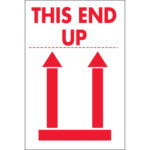 2 x 3" - "This End Up" Labels