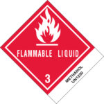 4 x 4 3/4" - "Methanol" Labels
