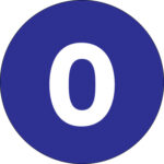 1" Circle - "0" (Dark Blue) Number Labels