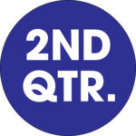 2" circle - 2nd QTR Blue Quarter Label
