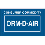 1 3/8 x 2 1/4" - "Consumer Commodity ORM-D-AIR" Labels
