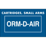 1 3/8 x 2 1/4" - "Cartridges, Small Arms ORM-D-AIR" Labels