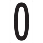 3 1/2" "0" Vinyl Warehouse Number Labels