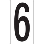 3 1/2" "6" Vinyl Warehouse Number Labels