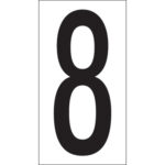 3 1/2" "8" Vinyl Warehouse Number Labels