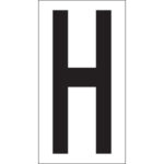 3 1/2" "H" Vinyl Warehouse Letter Labels