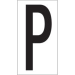 3 1/2" "P" Vinyl Warehouse Letter Labels