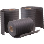 1/8? x 24? x 550? (3) Perforated Recycled Black Air Foam Rolls