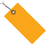 4 1/4" x 2 1/8" Orange Tyvek PW Shipping Tag