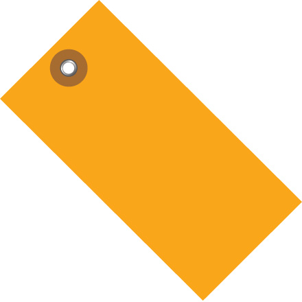 5 1/4" x 2 5/8" Orange Tyvek Shipping Tag