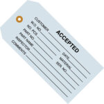 4 3/4 x 2 3/8" - "Accepted (Blue)" Inspection Tags
