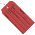 4 3/4 x 2 3/8" - "Rejected" Inspection Tags - Pre-Wired