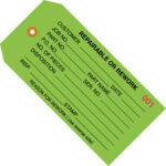 4 3/4 x 2 3/8" - "Repairable or Rework" Inspection Tags