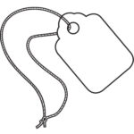 1 3/32 x 1 3/4" White Merchandise Tags - Pre-Strung