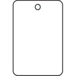 1 3/4 x 2 7/8" White Garment Tags
