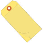 4 3/4 x 2 3/8" Yellow Self-Laminating Tags