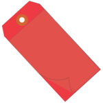 6 1/4 x 3 1/8" Red Self-Laminating Tags