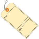 4 3/4 x 2 3/8" Manila Claim Tags Consecutively Numbered - Pre-Strung