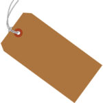 4 3/4 x 2 3/8 100% 10 Pt. Recycled Kraft Shipping Tag - Pre-Strung