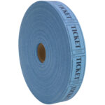 1" x 1 3/4" Blue Single Ticket