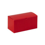 9 x 4 1/2 x 4 1/2" Holiday Red Gift Boxes