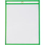 9 x 12" Neon Green Job Ticket Holders