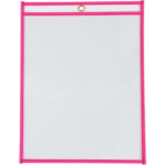 9 x 12" Neon Pink Job Ticket Holders