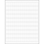1/2 x 1" White Rectangle Laser Labels