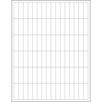 1/2 x 1 3/4" White Rectangle Laser Labels