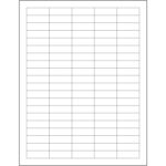 1 1/2 x 1/2" White Rectangle Laser Labels