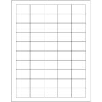 1 1/2 x 1" White Rectangle Laser Labels - Master Case