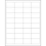 2 x 1 1/4" White Rectangle Laser Labels