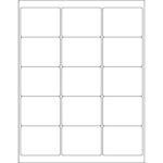 2.6875 x 2" White Rectangle Laser Labels