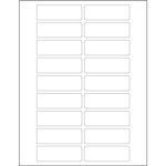 3 x 1" White Rectangle Laser Labels