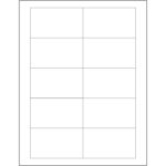 3 1/2 x 2" White Rectangle Laser Labels