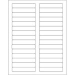 3 7/16 x 2/3" White Rectangle Laser Labels