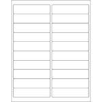 4 x 1" White Rectangle Laser Labels