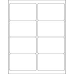 4 x 2 1/2" White Rectangle Laser Labels