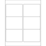 4 x 3" White Rectangle Laser Labels
