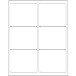 4 x 3 1/3" White Rectangle Laser Labels - Master Case