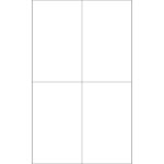 4 1/4 x 7" White Rectangle Laser Labels