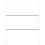 8 x 3 1/2" White Rectangle Laser Labels